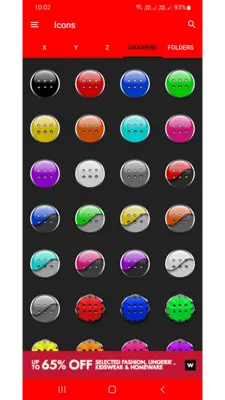 Black and Blue Icon Pack Free android App screenshot 0