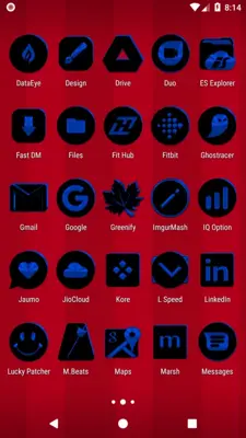 Black and Blue Icon Pack Free android App screenshot 5