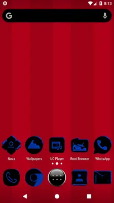 Black and Blue Icon Pack Free android App screenshot 7